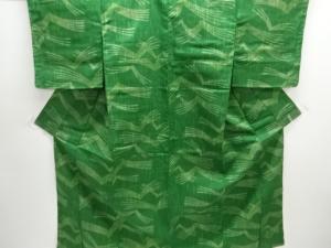 未使用品　松葉模様織り出し手織り紬着物